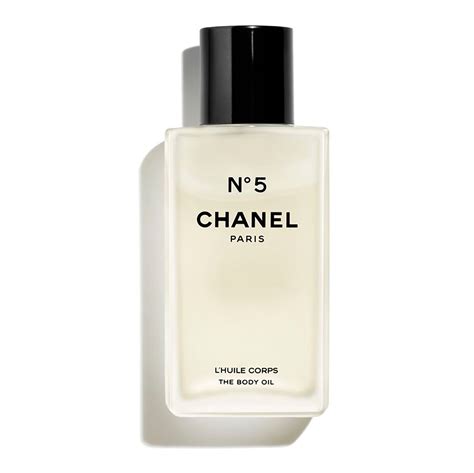 huile corps chanel n°5|huile corps beige.